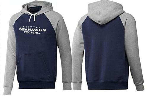 NFL Men's Nike Seattle Seahawks English Version Pullover Hoodie - Navy/Grey